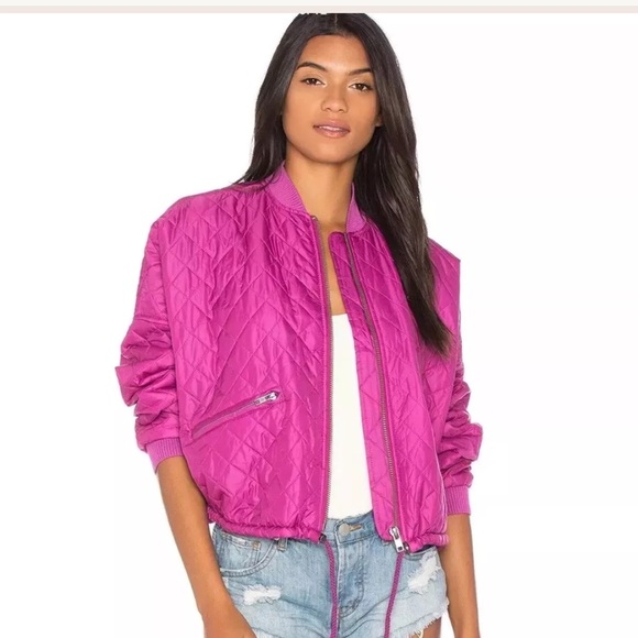 Free People Easy Quilted Bomber Jacket Size Small - Picture 5 of 5
